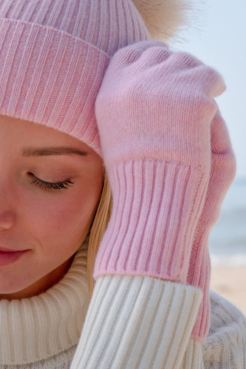 Sustainable Cashmere Glove - Light Pink - Dongli Cashmere