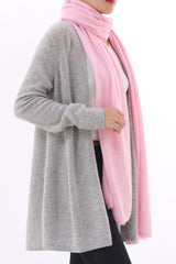 Sustainable Cashmere Lofty Scarf - Light Pink - Dongli Cashmere