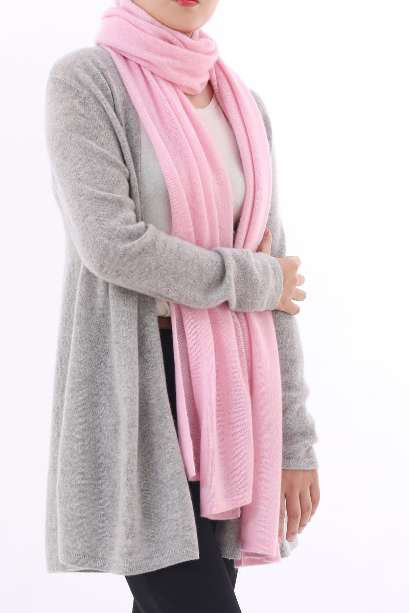 Sustainable Cashmere Lofty Scarf - Light Pink - Dongli Cashmere