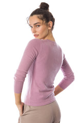 Cardigan girocollo in cashmere sostenibile 