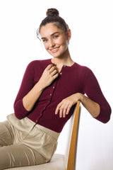 Cardigan corto in cashmere sostenibile 