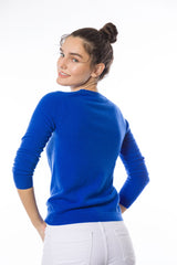 Maglione con scollo a V in cashmere sostenibile