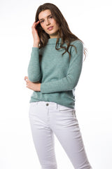 Maglione Bardot in cashmere sostenibile