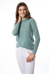 Maglione Bardot in cashmere sostenibile