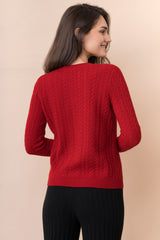 Pull en maille torsadée